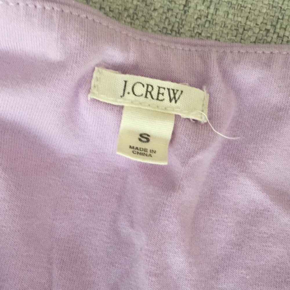 J Crew Lilac ruffle tiered strapless dress - Picture 4 of 5